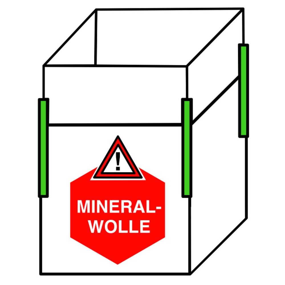 Product afbeelding: Big Bag transportzak minerale wol, met 4 hijslussen, draagvermogen 150 kg