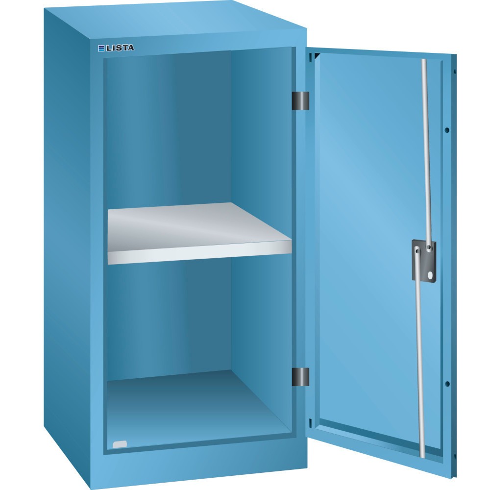 Product afbeelding: Bijzetkast LISTA, (bxdxh) 500x580x1000 mm, 2 verstelbare legborden, lichtblauw, KEY Lock