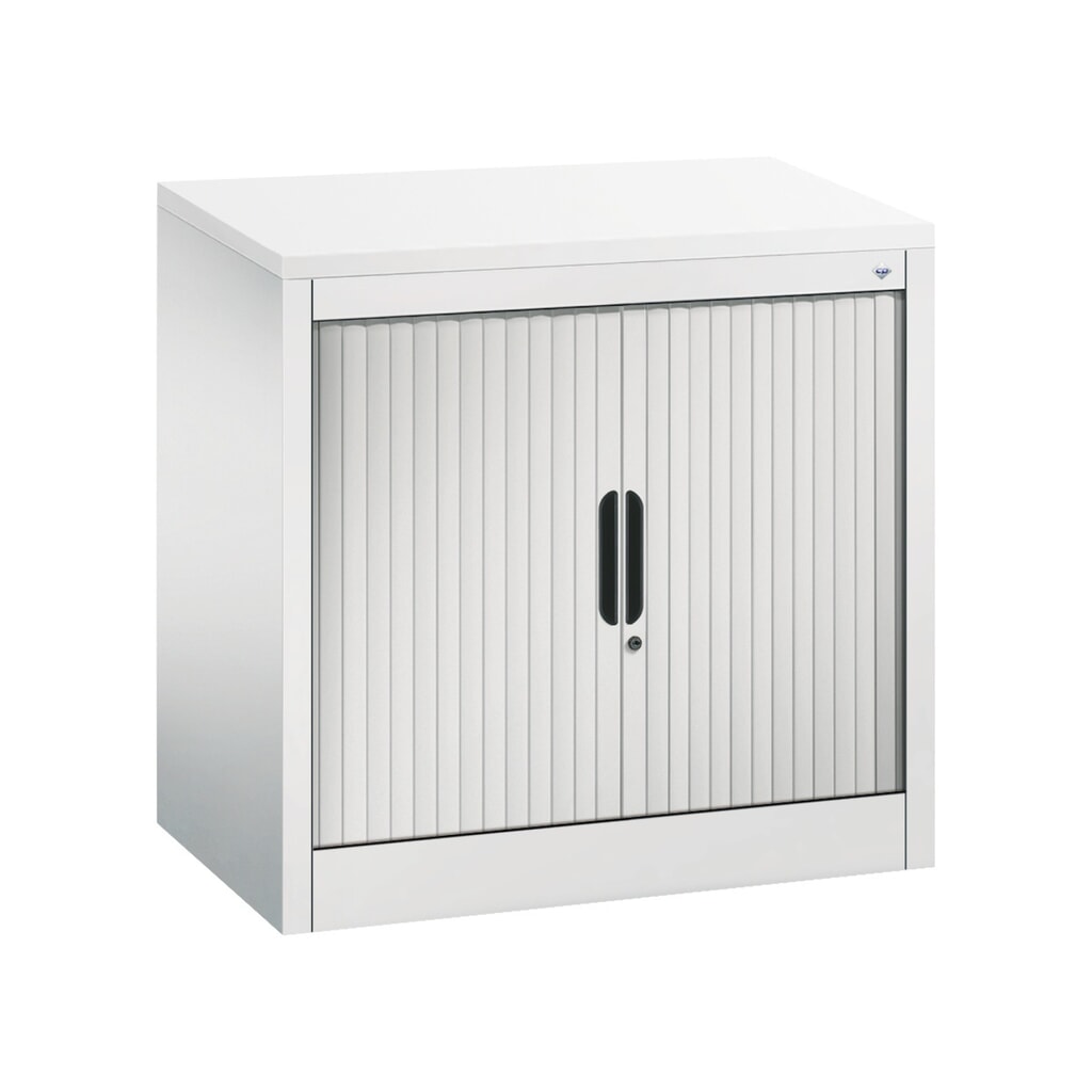 Product afbeelding: Bijzetroldeurkast C+P, 1 1/2 OH, breedte 800 mm, lichtgrijs, Wit