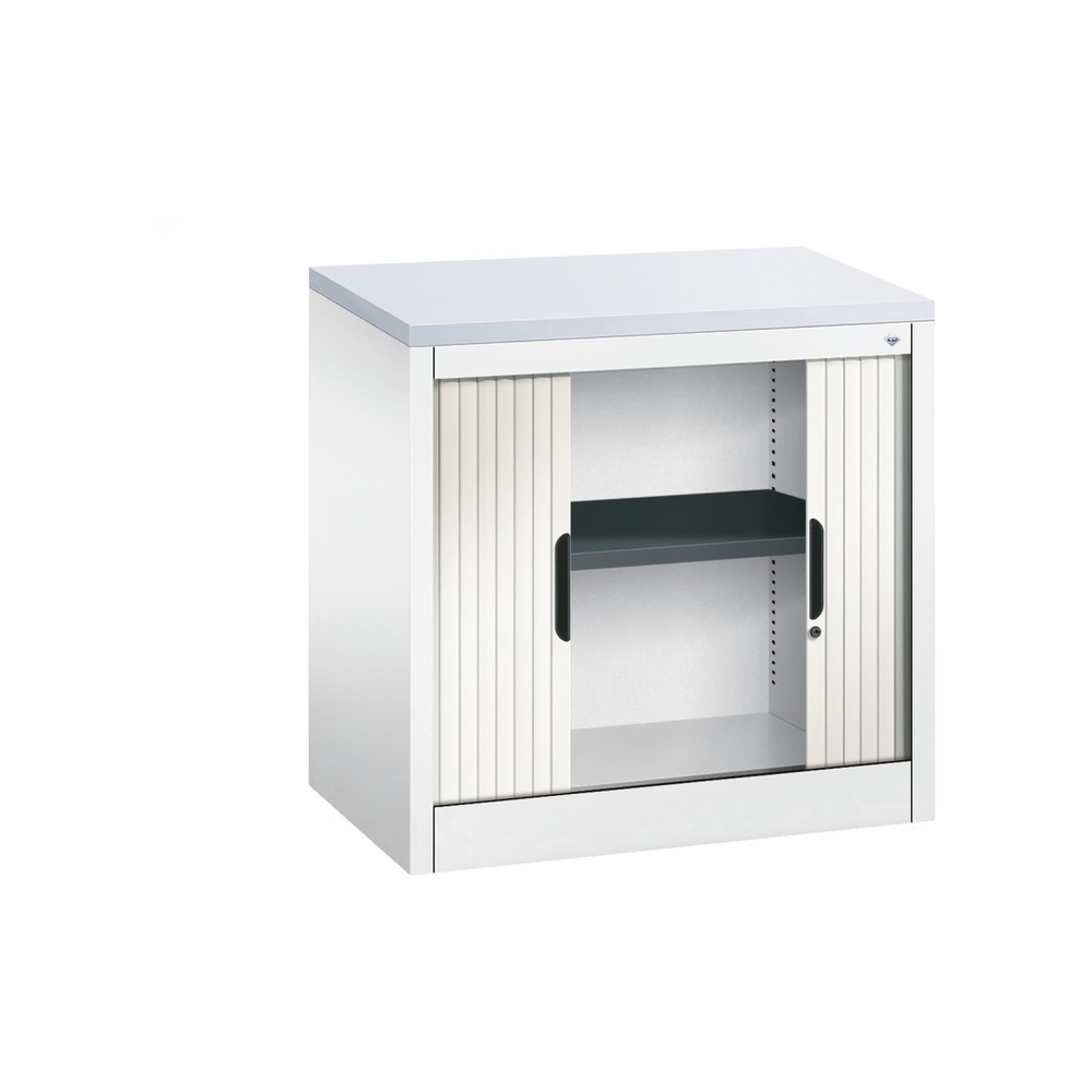 Productafbeelding nr. 4: Bijzetroldeurkast C+P, 1 1/2 OH, breedte 800 mm, zuiver wit, Lichtgrijs