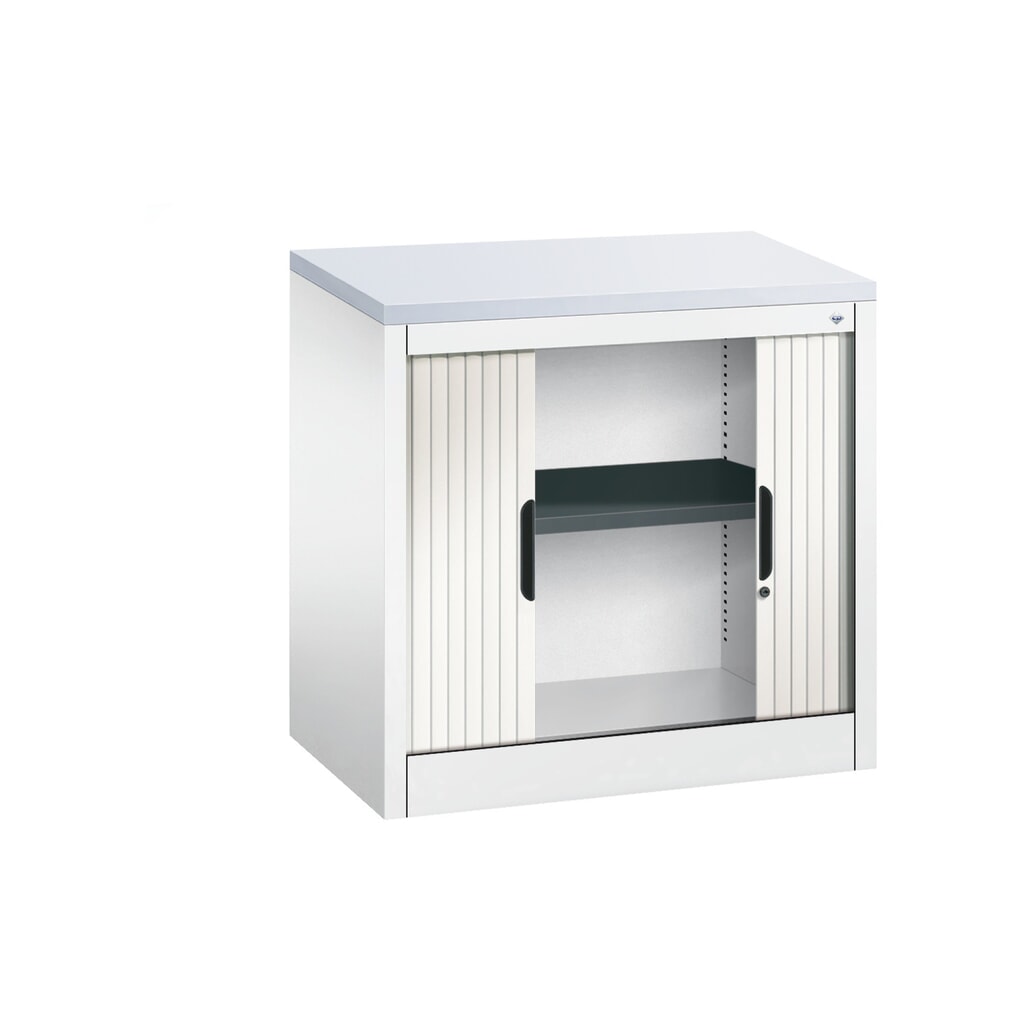 Productafbeelding nr. 4: Bijzetroldeurkast C+P, 1 1/2 OH, breedte 800 mm, zuiver wit, Lichtgrijs