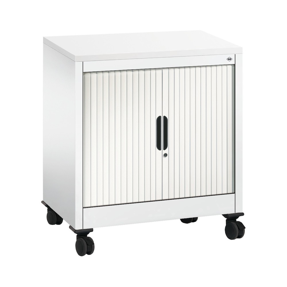 Product afbeelding: Bijzetroldeurkast C+P, 1 1/2 OH, breedte 800 mm, zuiver wit, Wit