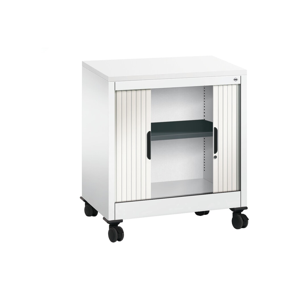 Bijzetroldeurkast C+P, 1 1/2 OH, breedte 800 mm, zuiver wit, Wit Productafbeelding nr. 4: Bijzetroldeurkast C+P, 1 1/2 OH, breedte 800 mm, zuiver wit, Wit