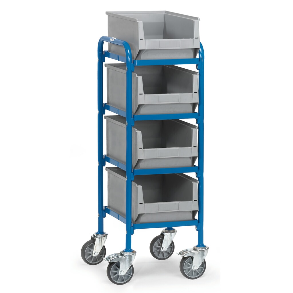 Product afbeelding: Bijzetwagen fetra® met magazijnbakken, laadvlak 320 x 470 mm
