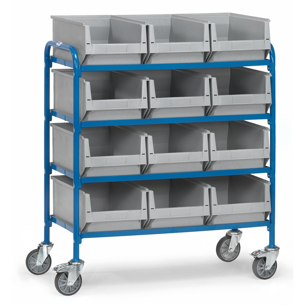 Product afbeelding: Bijzetwagen fetra® met bakken, laadvlak 940 x 470 mm