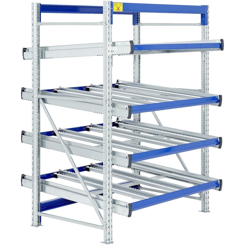 Product afbeelding: Bito stukgoed-doorrolstelling compleet pakket, h x b x d 2.000 x 1.470 x 1.300 mm, statisch, doorrolschappen recht
