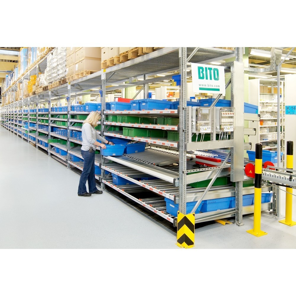Productafbeelding nr. 2: Bito stukgoed-doorrolstelling compleet pakket, h x b x d 2.000 x 1.470 x 1.300 mm, statisch, doorrolschappen geknikt