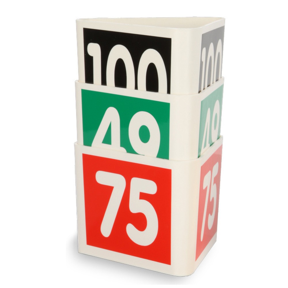 Productafbeelding nr. 1: Blok met richtgetallen, getallenreeks 76-100, rood
