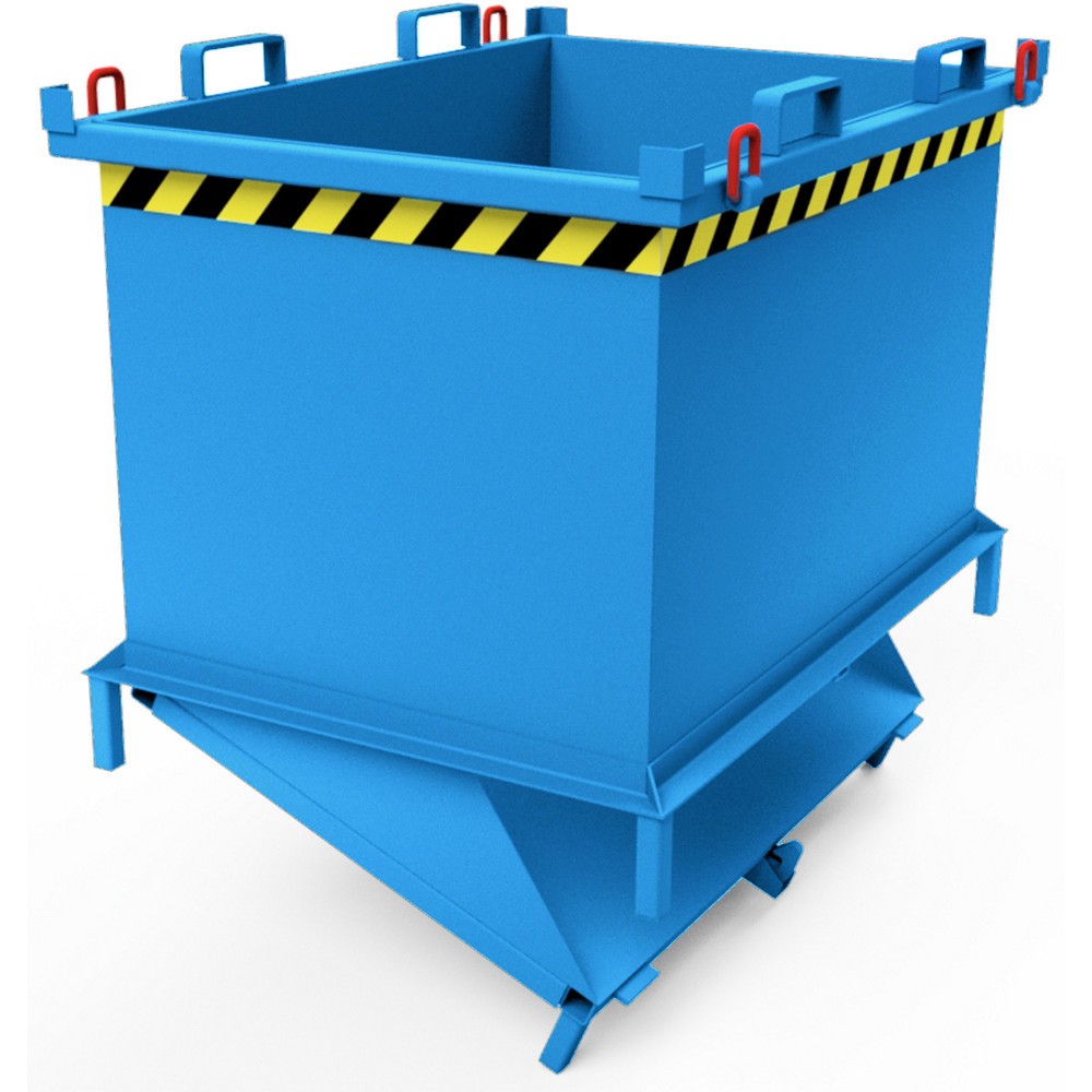 Productafbeelding nr. 2: Bodemklepcontainer met automatische activering, met poten, volume 0,75 m³, lichtblauw