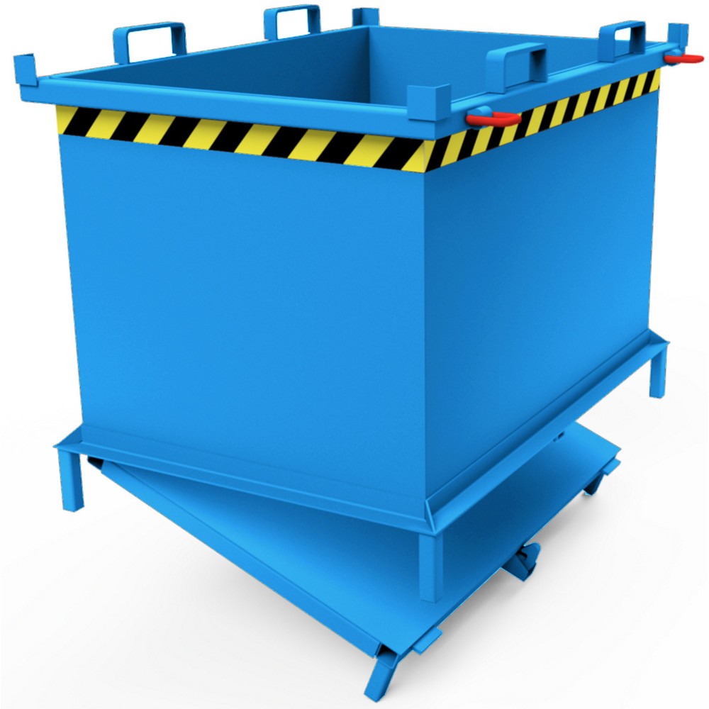 Productafbeelding nr. 3: Bodemklepcontainer met automatische activering, met poten, volume 0,75 m³, lichtblauw