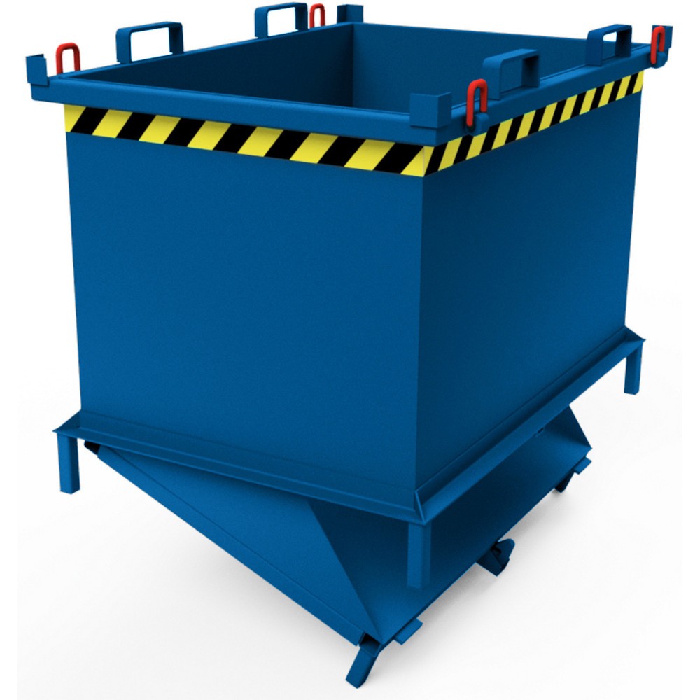 Productafbeelding nr. 2: Bodemklepcontainer met automatische activering, met poten, volume 0,75 m³, gentiaanblauw