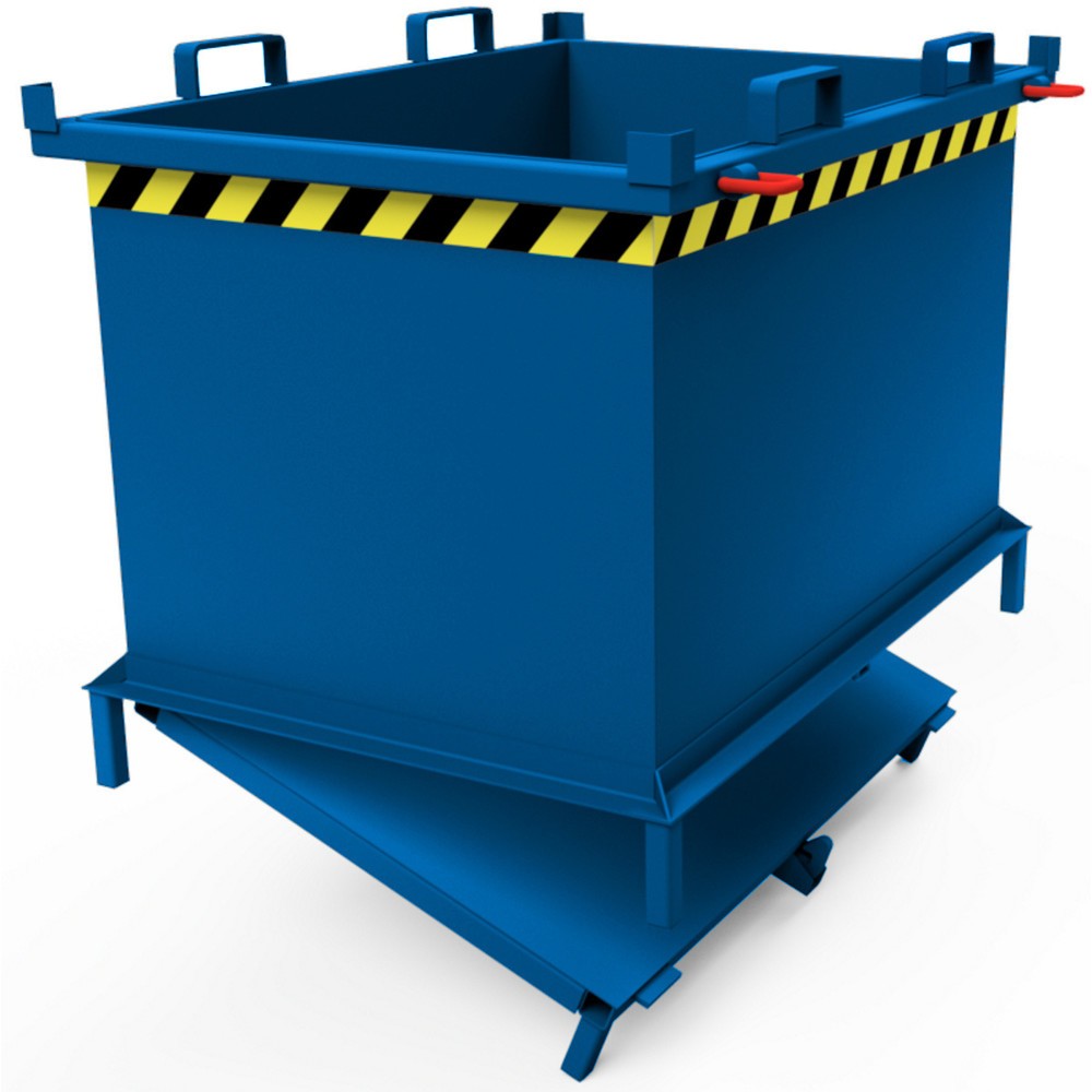 Productafbeelding nr. 3: Bodemklepcontainer met automatische activering, met poten, volume 1 m³, gentiaanblauw