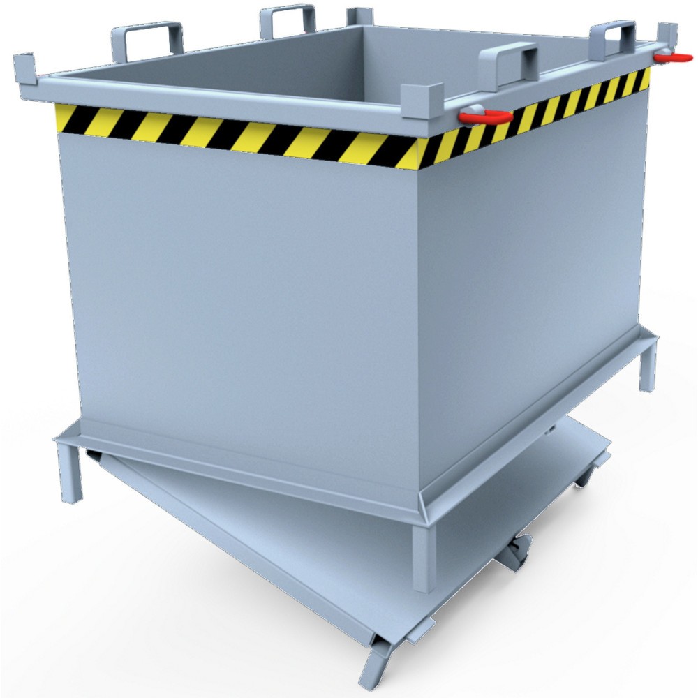Productafbeelding nr. 3: Bodemklepcontainer met automatische activering, met poten, volume 0,5 m³, lichtgrijs