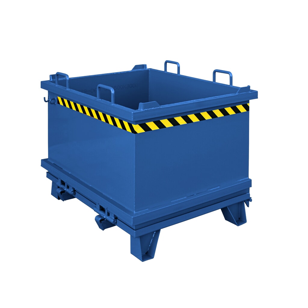 Opvouwbare bodemcontainer met trekkabel, volume 1.5 m³, gentiaanblauw Product afbeelding: Opvouwbare bodemcontainer met trekkabel, volume 1.5 m³, gentiaanblauw
