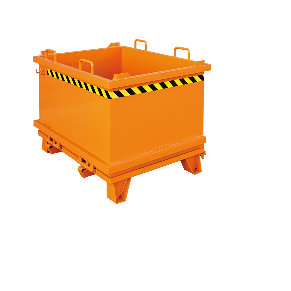 Product afbeelding: Opvouwbare bodemcontainer met trekkabel, volume 0,75 m³, puur oranje