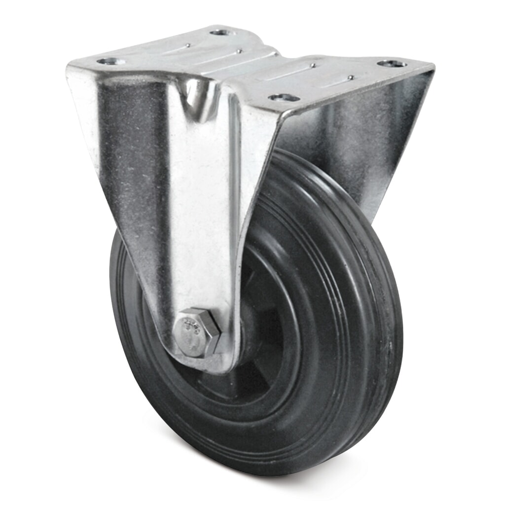 Bokwiel van massief rubber, velg van PP