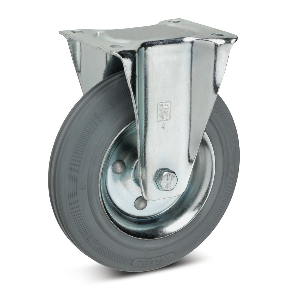 Product afbeelding: Bokwiel Wicke van massief rubber, laat geen strepen achter, Ø x breedte 100 x 30 mm, cap. 70 kg