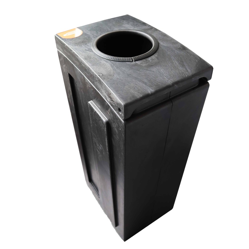 Productafbeelding nr. 2: Afvalbak BON TON Original met inwerpopening, van 100% gerecycled polypropyleen, 70 liter, grijs