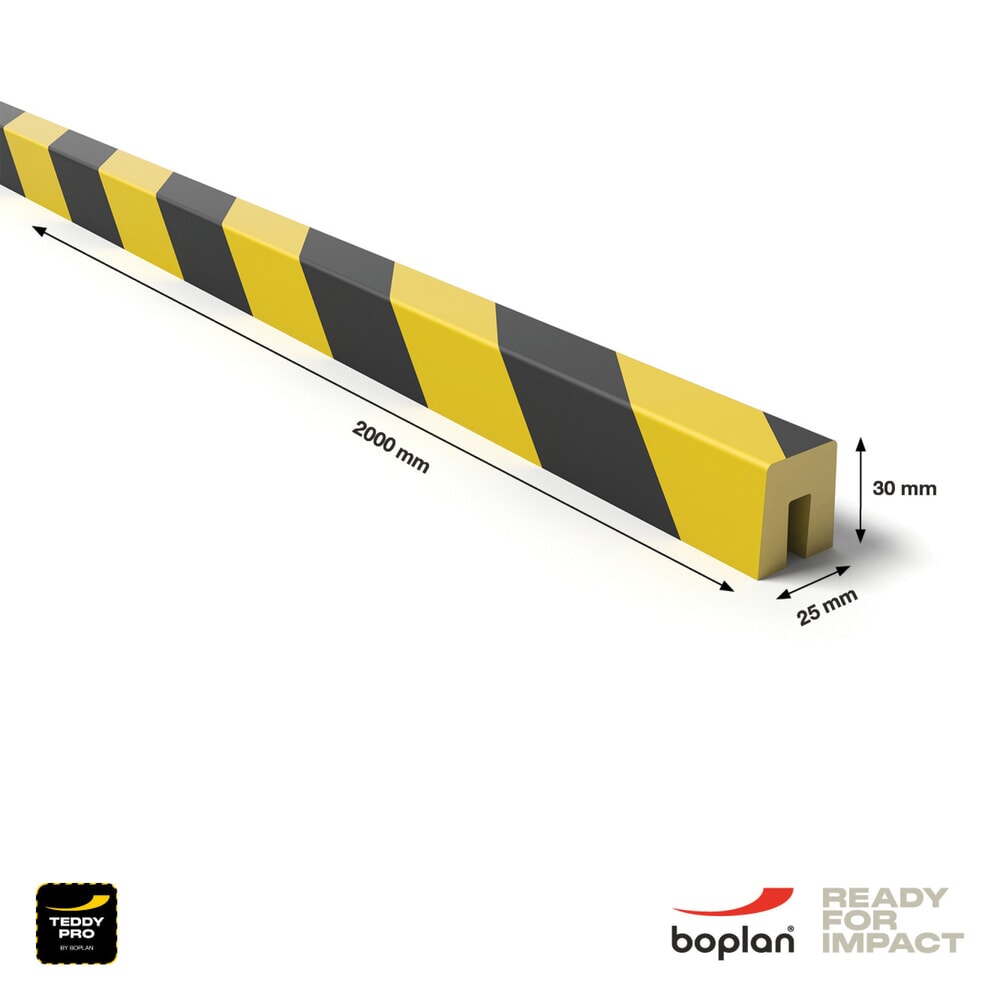 Productafbeelding nr. 2: Stootbescherming BOPLAN® Teddy Pro® EU19 voor randen, voor binnen, zelfklevend, rechthoekig, hxl 30 x 2.000 mm