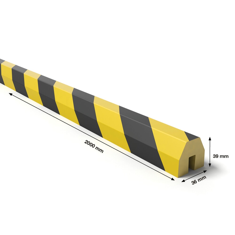 Productafbeelding nr. 2: Stootbescherming BOPLAN® Teddy Pro® VU19 voor randen, voor binnen, zelfklevend, trapeziumvormig, hxl 36 x 2.000 mm