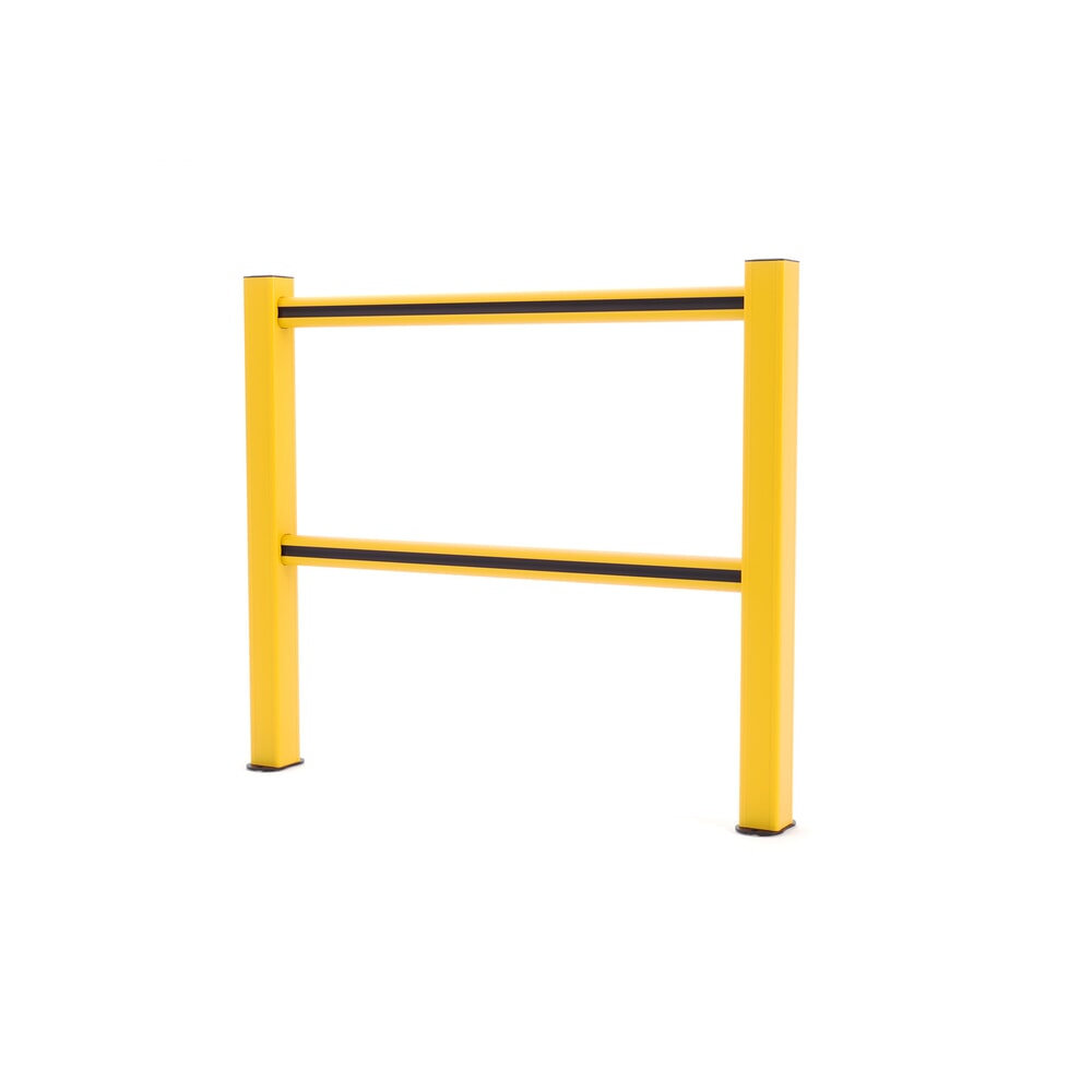 Product afbeelding: Veiligheidshek BOPLAN® Flex Impact® HD Light, geel / zwart, voor binnen, hxl 1.145 x 1.250 mm