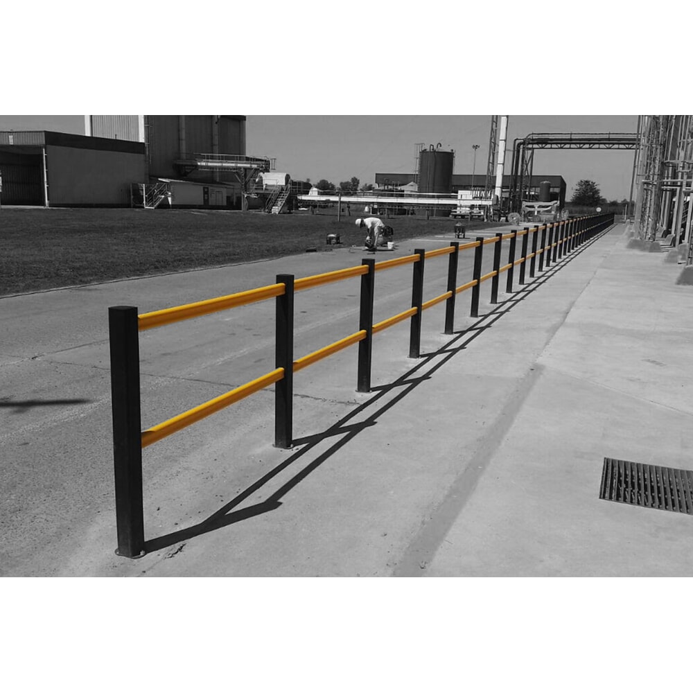 Productafbeelding nr. 3: Veiligheidshek BOPLAN® Flex Impact® HD Light, geel / zwart, voor binnen, hxl 1.145 x 3.750 mm