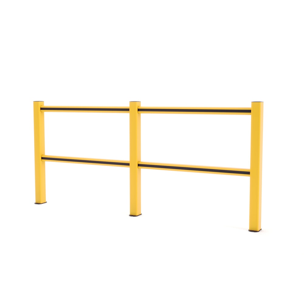 Product afbeelding: Veiligheidshek BOPLAN® Flex Impact® HD Light, geel / zwart, voor binnen, hxl 1.145 x 2.500 mm