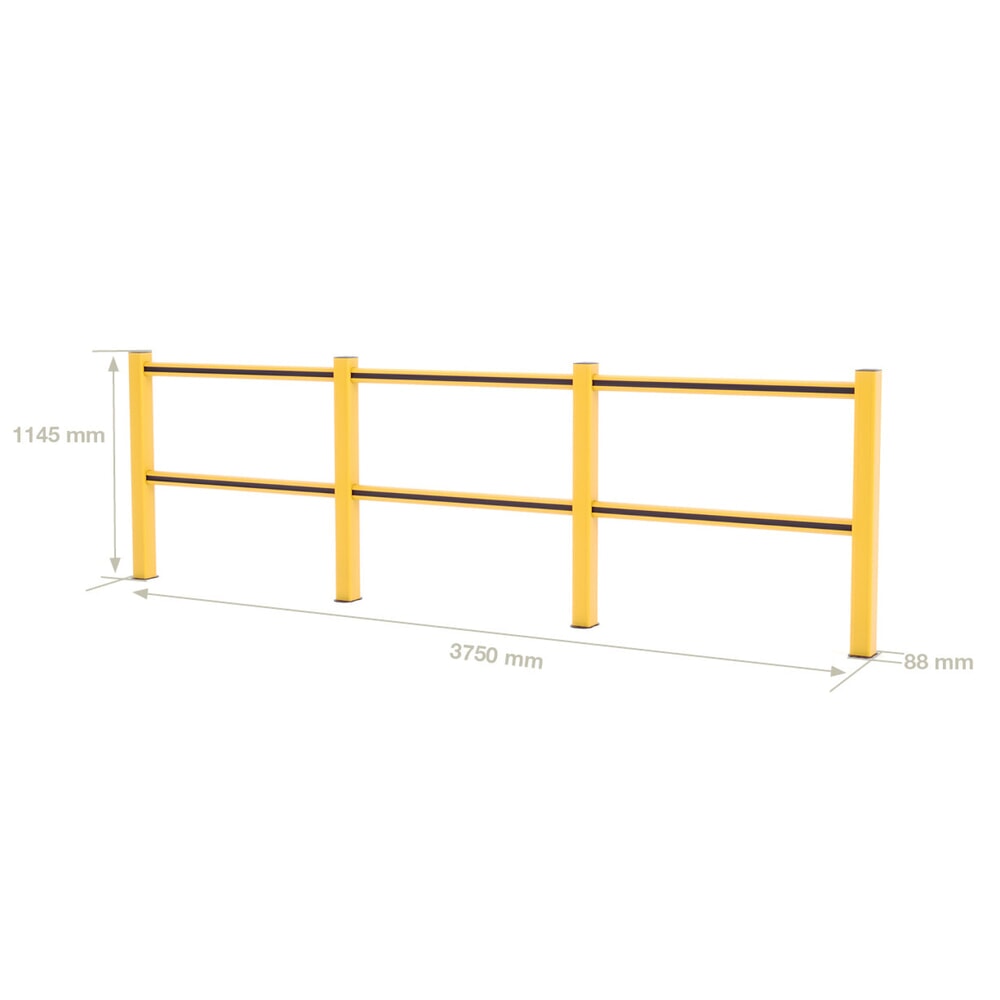 Productafbeelding nr. 4: Veiligheidshek BOPLAN® Flex Impact® HD Light, geel / zwart, voor binnen, hxl 1.145 x 3.750 mm