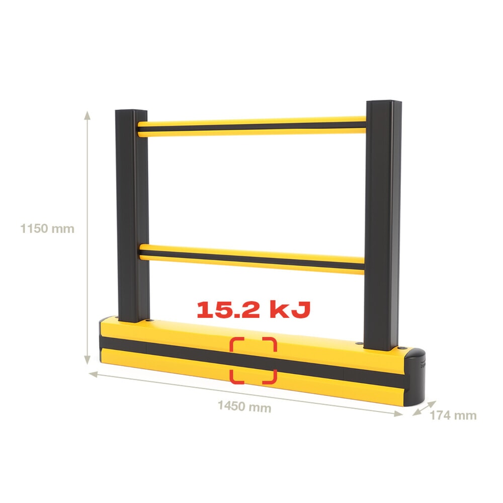 Productafbeelding nr. 2: Stootbalk BOPLAN® Flex Impact® FLIP200F Plus, voor binnen en buiten, lengte 1.450 mm