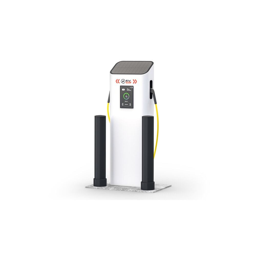 Productafbeelding nr. 3: Beschermpaal BOPLAN® Flex Impact® BO125L EV voor de bescherming van laadstations, voor binnen en buiten, hoogte 750 mm, verzinkte grondplaat, geel