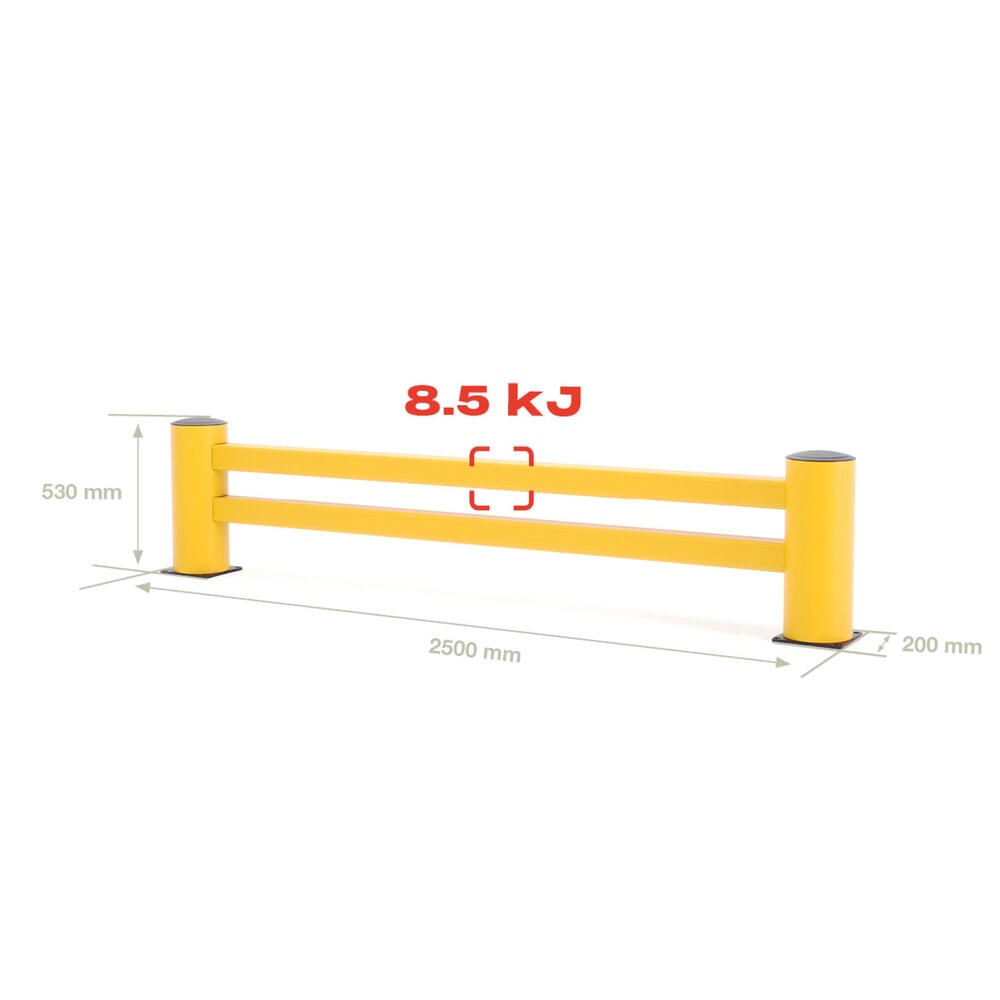 Productafbeelding nr. 4: Veiligheidshek BOPLAN® Flex Impact® RE Rack End, lengte 2.500 mm, geel