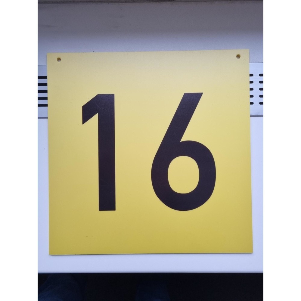 Product afbeelding: Borden voor stellingrijen, 300 x 300 mm, geel