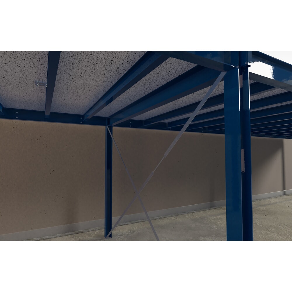 Productafbeelding nr. 8: Bordestrap voor modulair entresolsysteem, uitstap rechts, gentiaanblauw