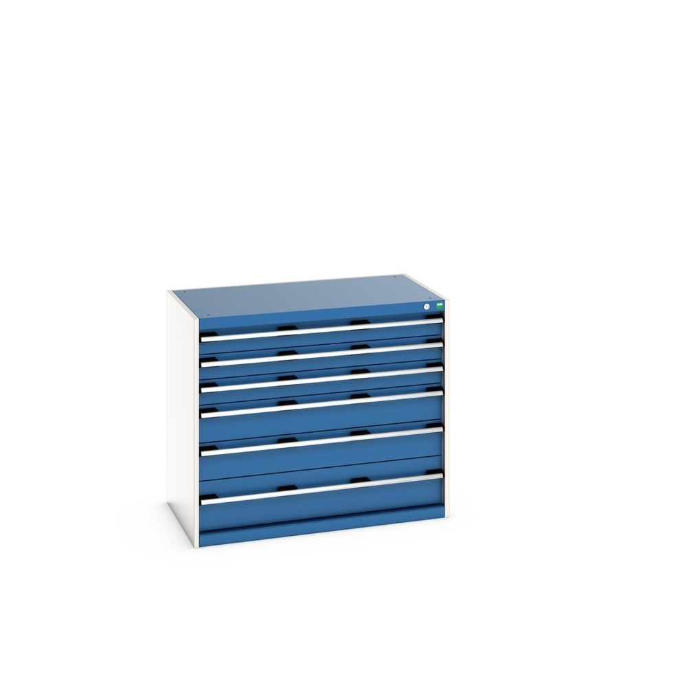 Product afbeelding: bott cubio ladekast, lades 3 x 100 + 2 x 150 + 1 x 200 mm, draagvermogen elk 200 kg, breedte 1.050 mm, gentiaanblauw
