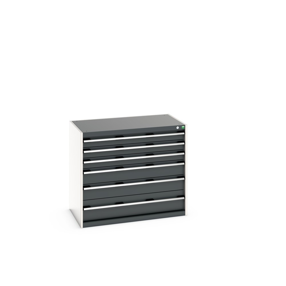 Product afbeelding: Ladekast bott cubio, lades 3x100 + 2x150 x 1x200 mm, draagvermogen elk 75 kg, breedte 1.050 mm, antracietgrijs