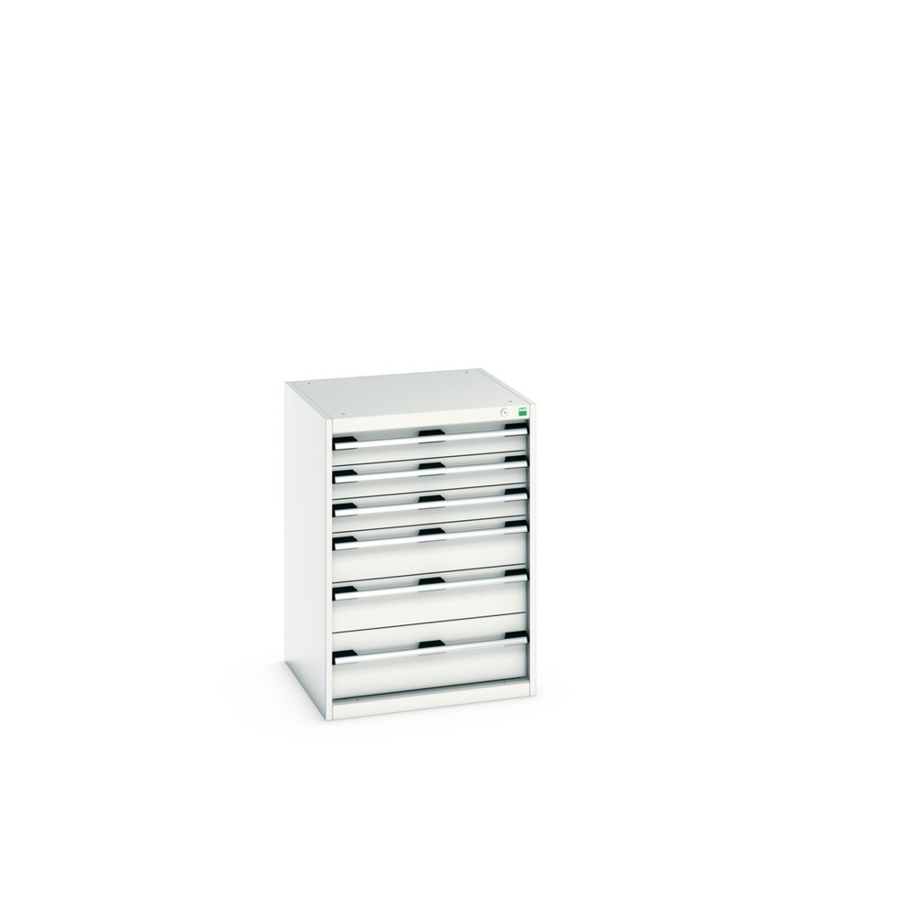 Product afbeelding: Ladekast bott cubio, lades 3x100 + 2x150 x 1x200 mm, draagvermogen elk 75 kg, breedte 650 mm, lichtgrijs