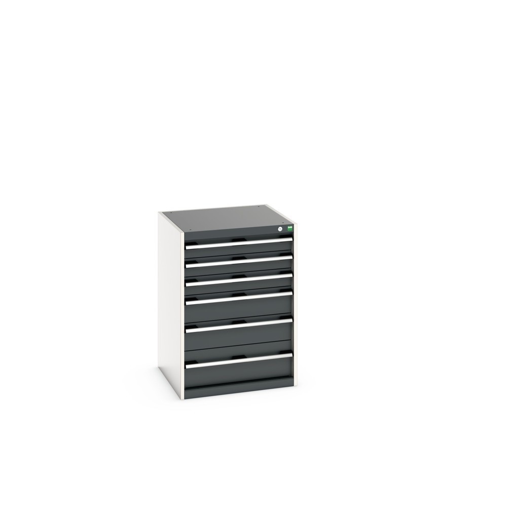 Product afbeelding: Ladekast bott cubio, lades 3x100 + 2x150 x 1x200 mm, draagvermogen elk 75 kg, breedte 650 mm, antracietgrijs