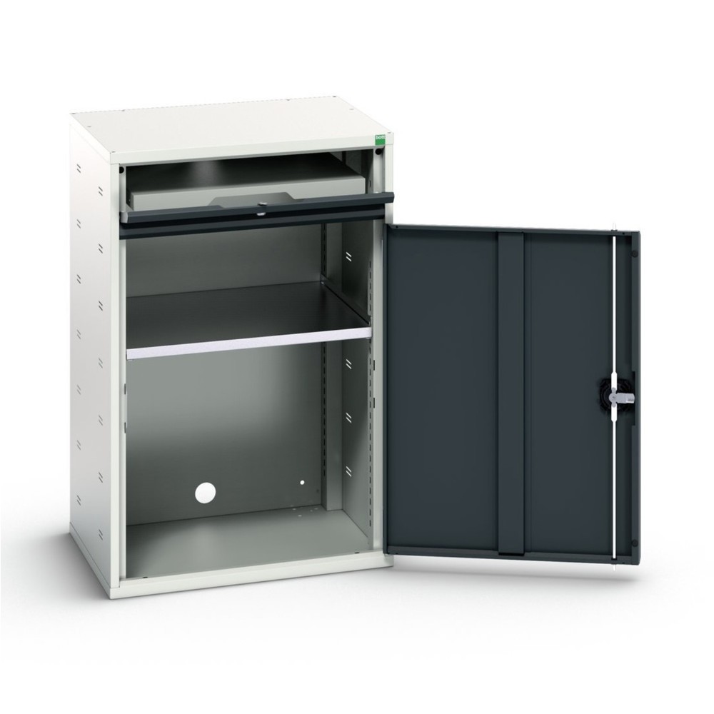 Product afbeelding: bott verso computerkast, met 1 legbord en 1 lade, B x D x H: 650 x 550 x 1.000 mm