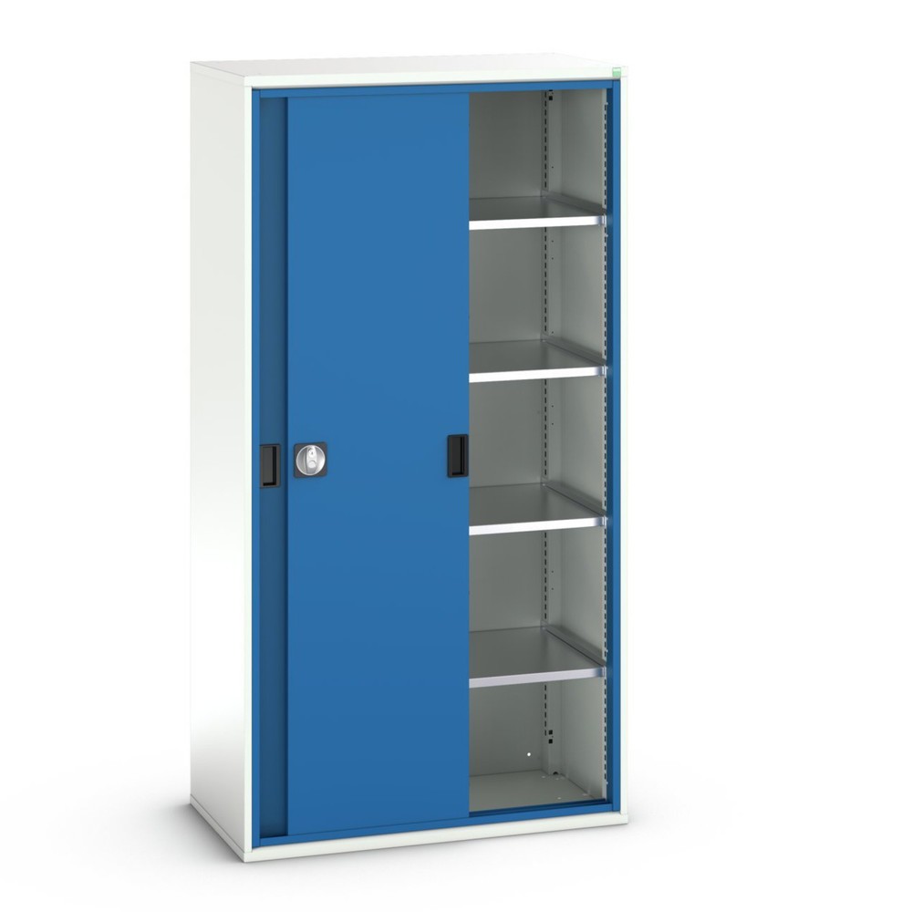 Product afbeelding: bott verso schuifdeurkast, met 4 legborden, B x D x H: 1.050 x 550 x 2.000 mm