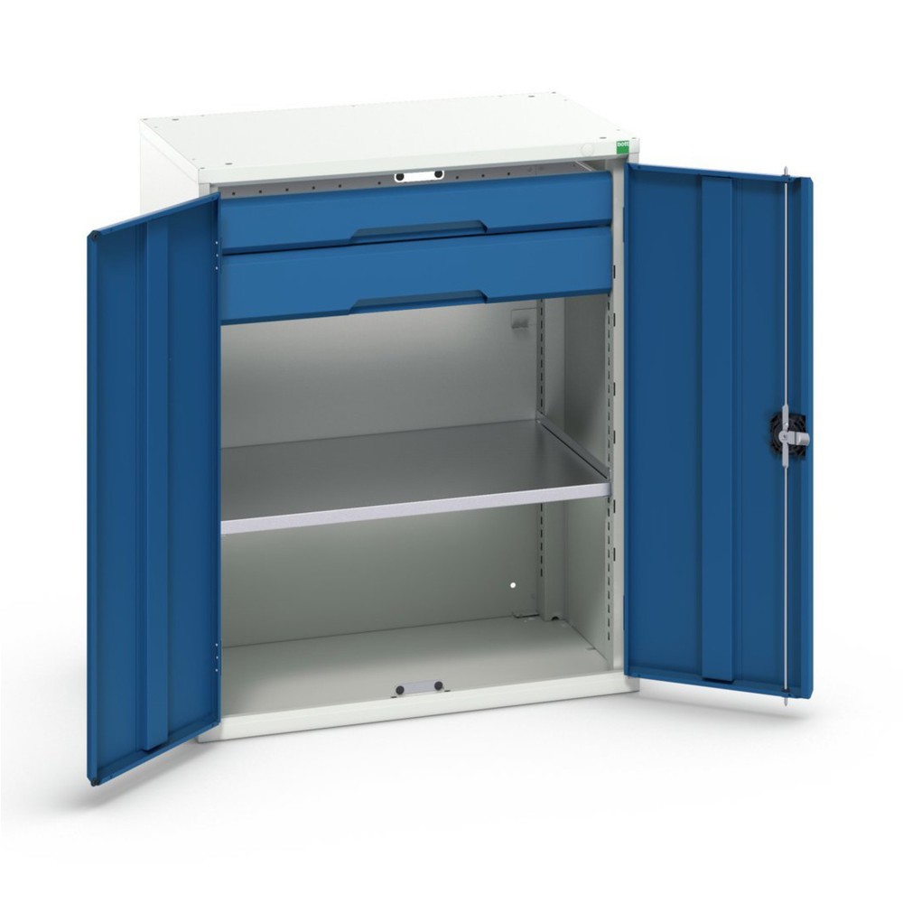 Product afbeelding: bott verso draaideurkast met lades, met 1 legbord en 2 lades, B x D x H: 800 x 550 x 1.000 mm