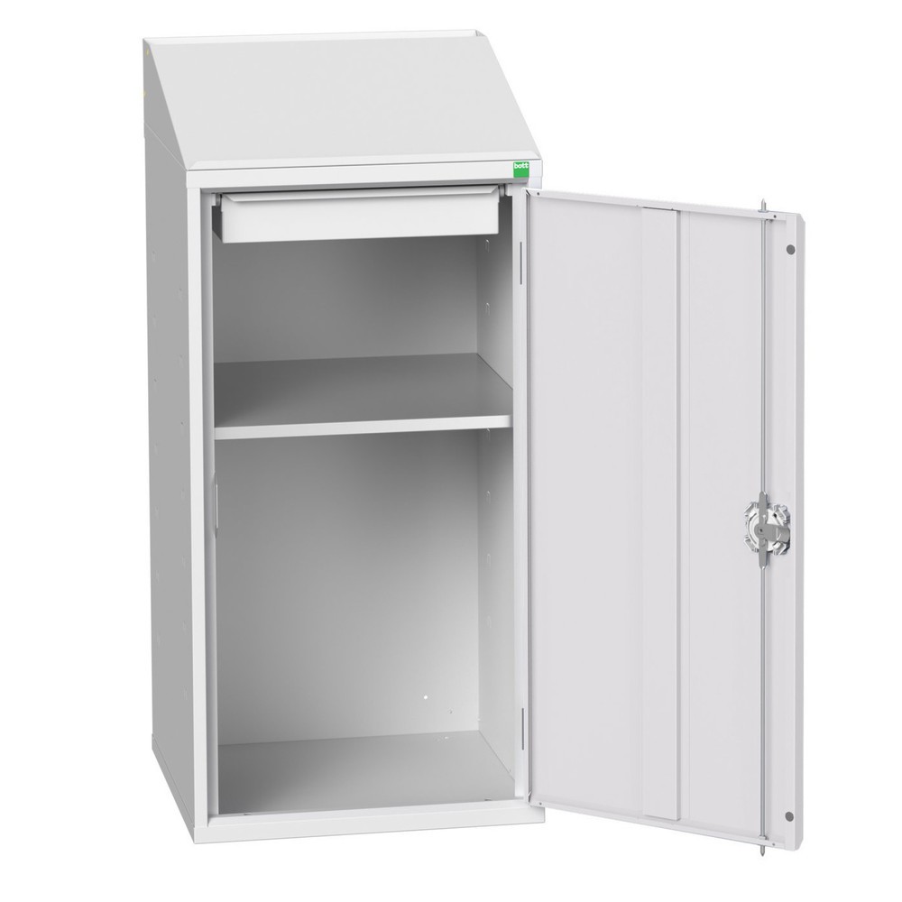 Product afbeelding: bott verso Economy lessenaar, met 1 legbord, 1 lade, B x D x H: 525 x 550 x 1.130 mm