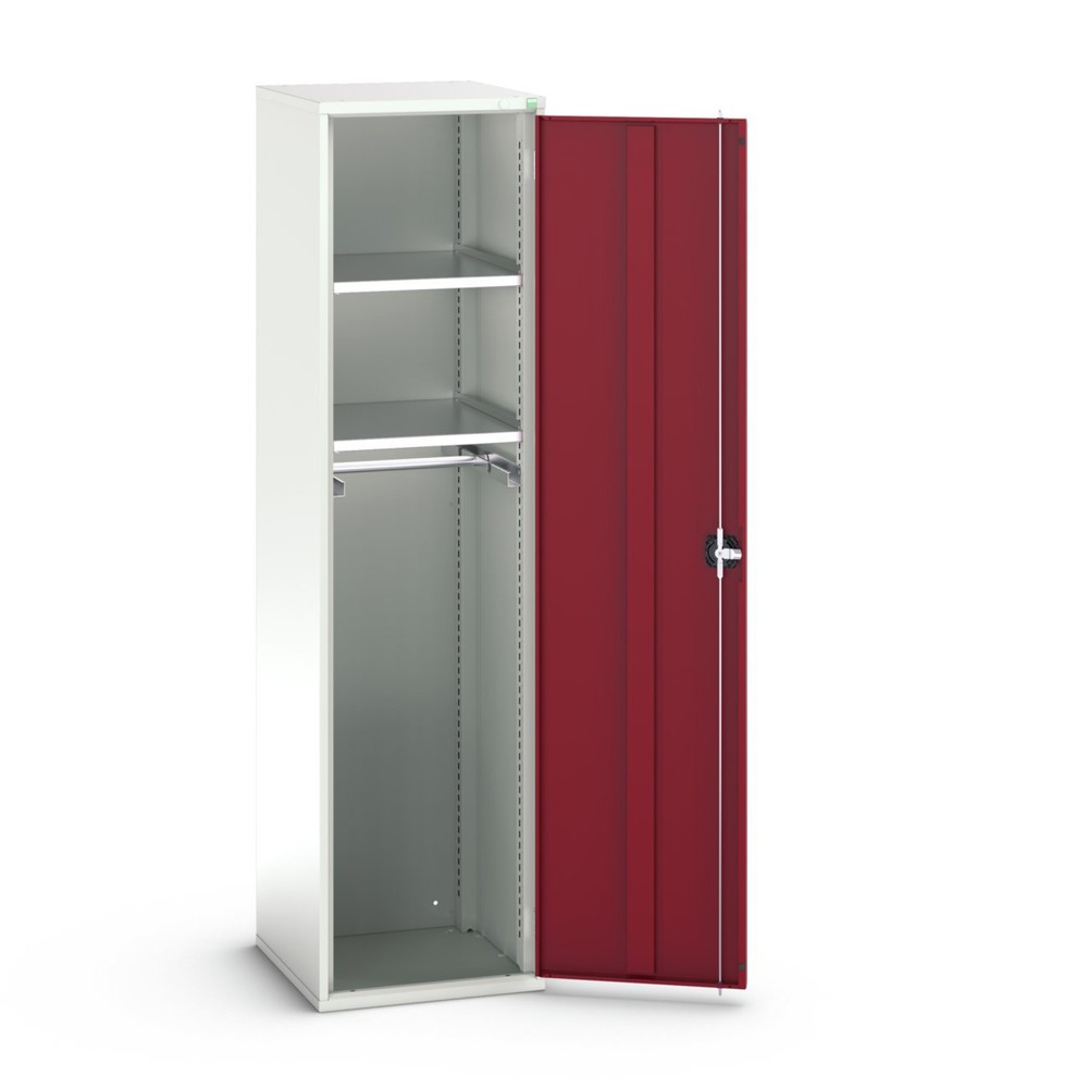 Product afbeelding: bott verso garderobekast, met 2 legborden en 1 kledingstang, B x D x H: 525 x 550 x 2.000 mm
