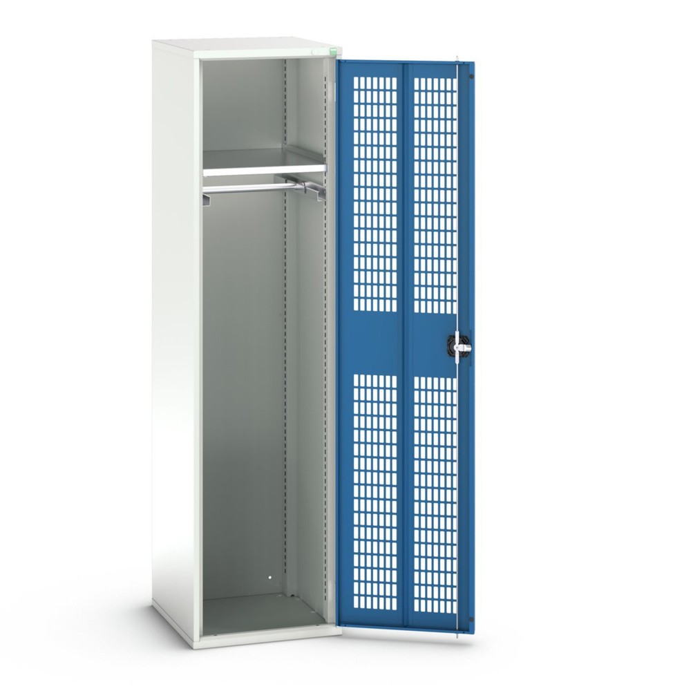 Product afbeelding: Kledingkast met ventilatie bott verso, met 1 legbord en 1 kledingstang, bxdxh: 525 x 550 x 2.000 mm