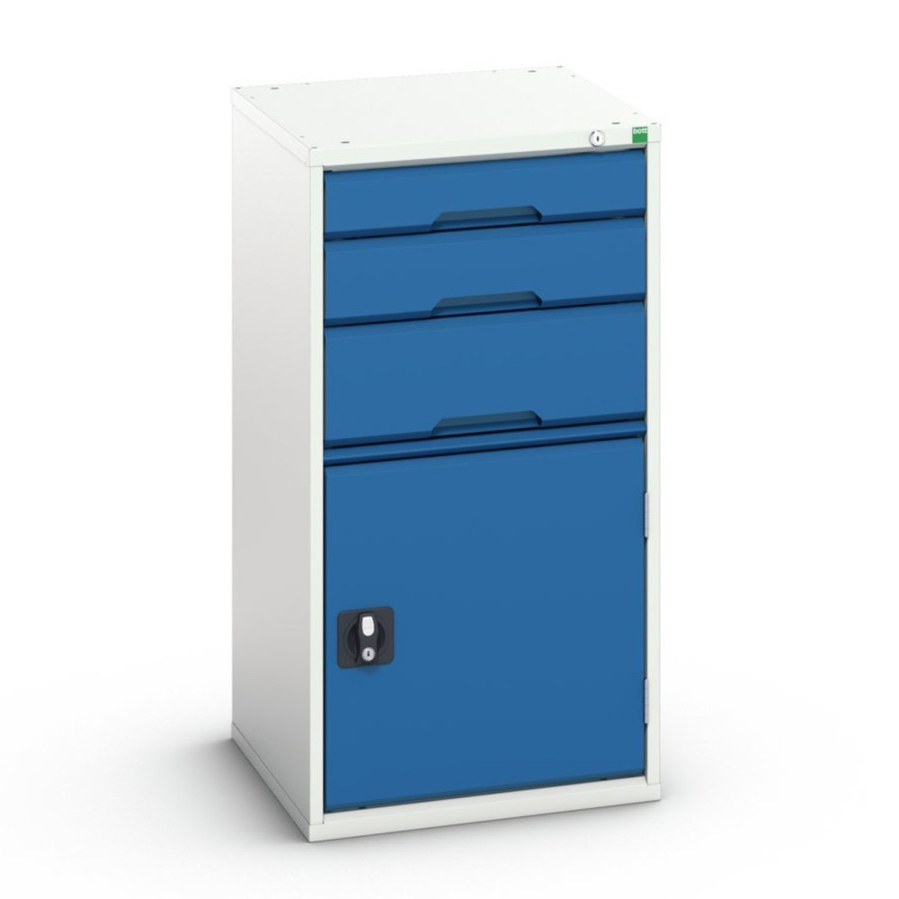 Product afbeelding: bott verso ladekast met draaideur, 3 lades, individueel uittrekbare geleider, legbord, B x D x H: 525 x 550 x 1.000 mm