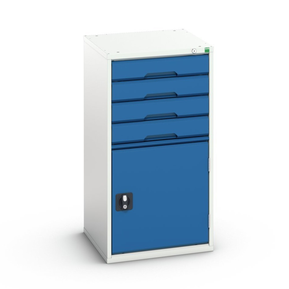 Productafbeelding nr. 1: bott verso ladekast met draaideur, met 4 lades en legbord, B x D x H: 525 x 550 x 1.000 mm