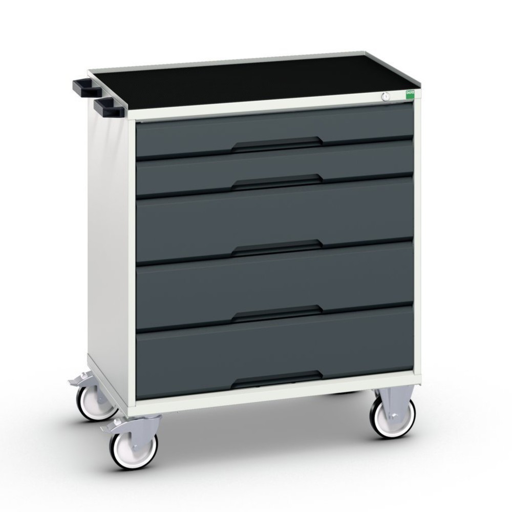 Product afbeelding: bott verso mobiele ladekast, met 5 lades en verhoogde rand, B x D x H: 800 x 550 x 965 mm