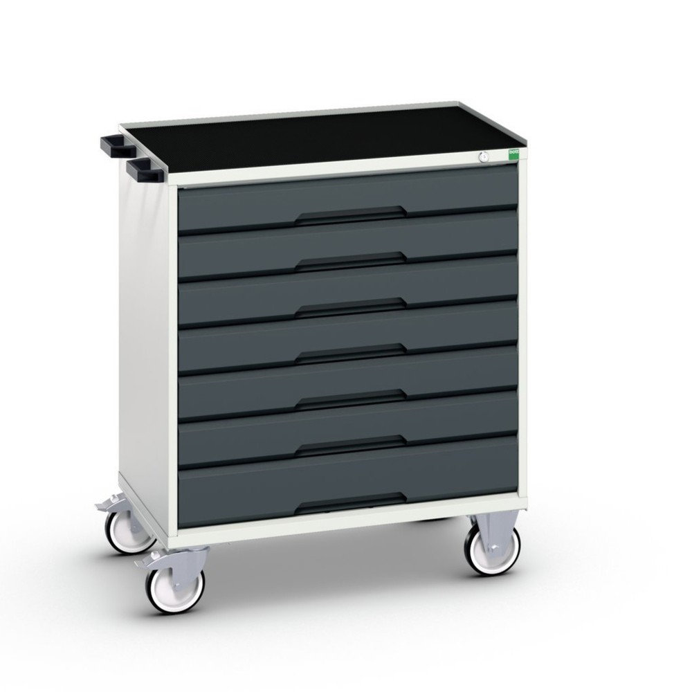 Product afbeelding: bott verso mobiele ladekast, met 7 lades en verhoogde rand, B x D x H: 800 x 550 x 965 mm