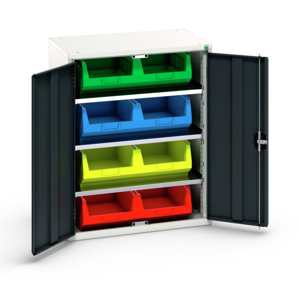 Product afbeelding: bott verso opbergkast, met 3 legborden en 8 bakken, B x D x H: 800 x 550 x 1.000 mm