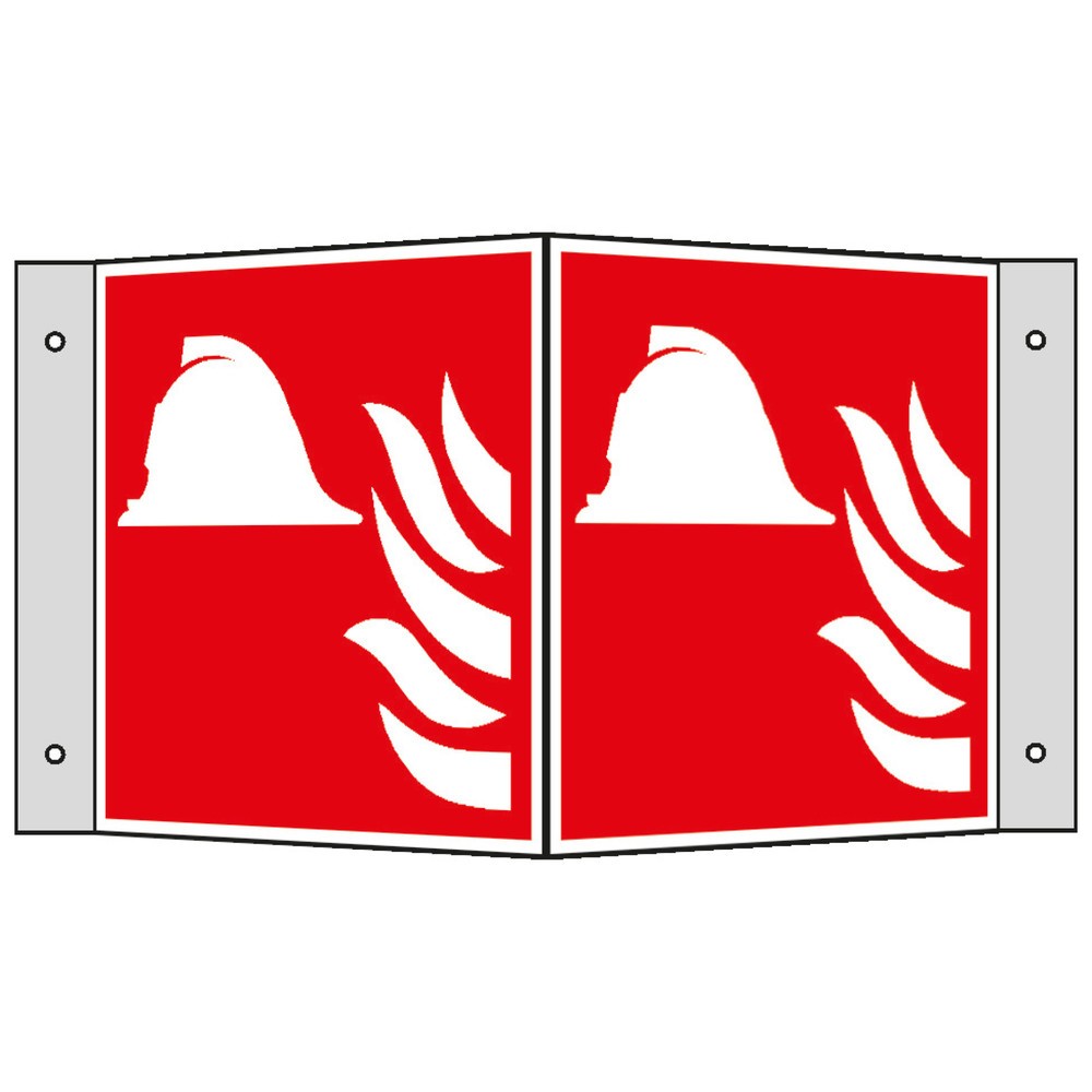 Product afbeelding: Middel/apparaat voor brandbestrijding, hoekbord, h x b 150 x 150 mm, aluminium HI