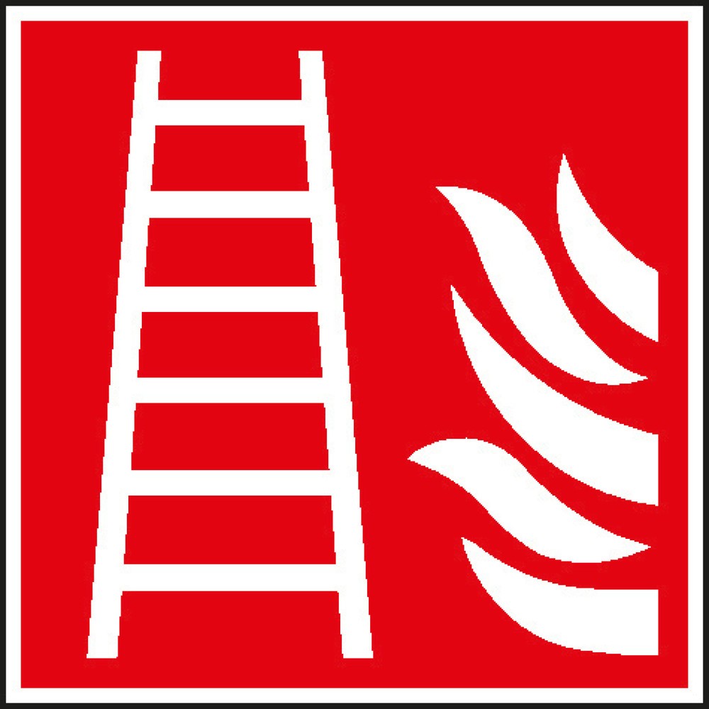 Product afbeelding: Brandbeveiligingsbord – brandladder, h x b 150 x 150 mm, folie HI